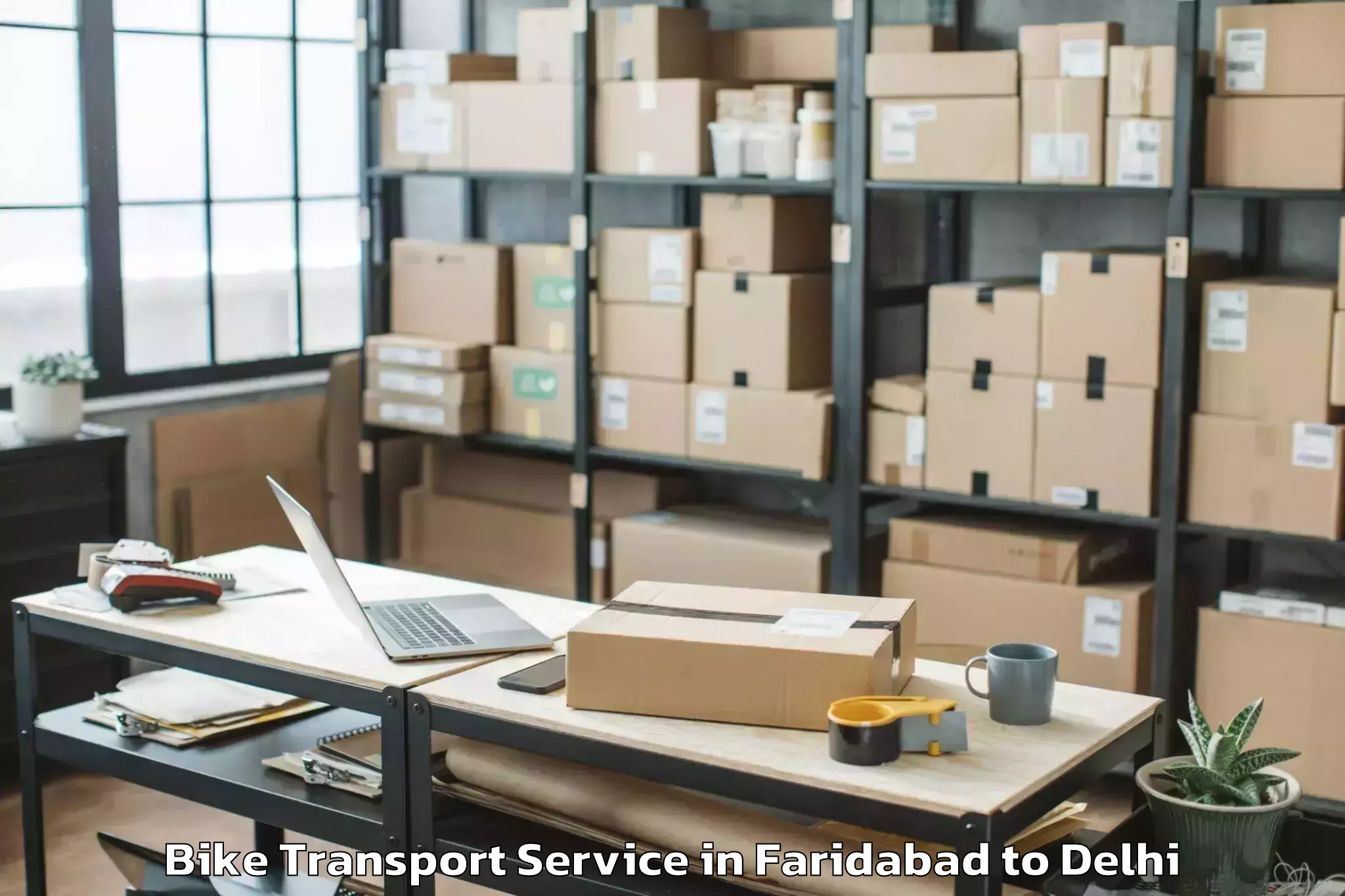 Discover Faridabad to Parsvnath Mall Inderlok Bike Transport